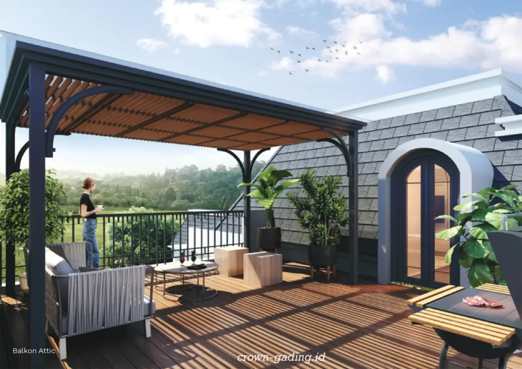 Balkoni Attic Rumah Jasmia Residence Summarecon Crown Gading