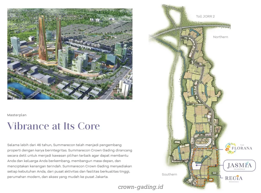 Lokasi Jasmia Residence Summarecon Crown Gading
