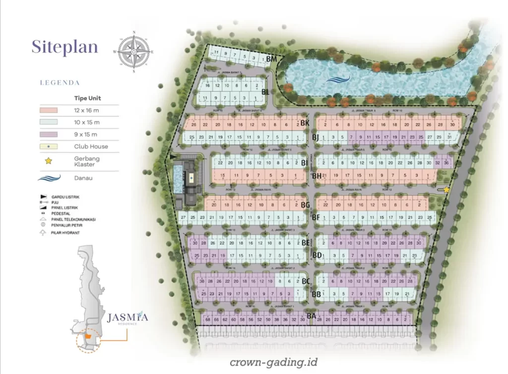 Siteplan Jasmia Residence Summarecon Crown Gading