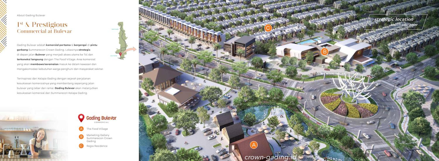 Lokasi Summarecon Crown Gading Bulevar Commercial